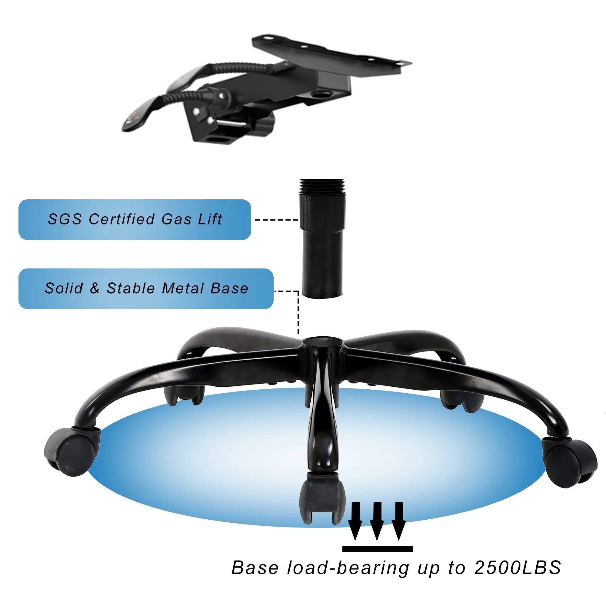 Gaming Chairs, Office Gaming Chair with Lumbar Support Computer Gaming Chair Gaming Office Chair Gaming Desk Chair Computer Chairs for Adults, Blue