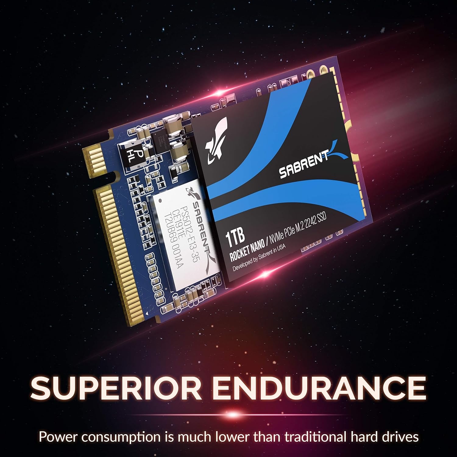 1TB Rocket Nvme Pcie M.2 2242 DRAM Less Low Power Internal High Performance SSD (SB-1342-1TB)