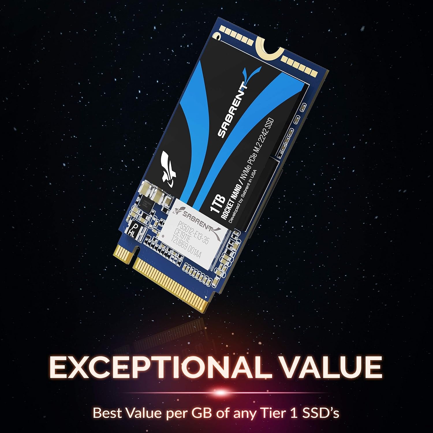 1TB Rocket Nvme Pcie M.2 2242 DRAM Less Low Power Internal High Performance SSD (SB-1342-1TB)