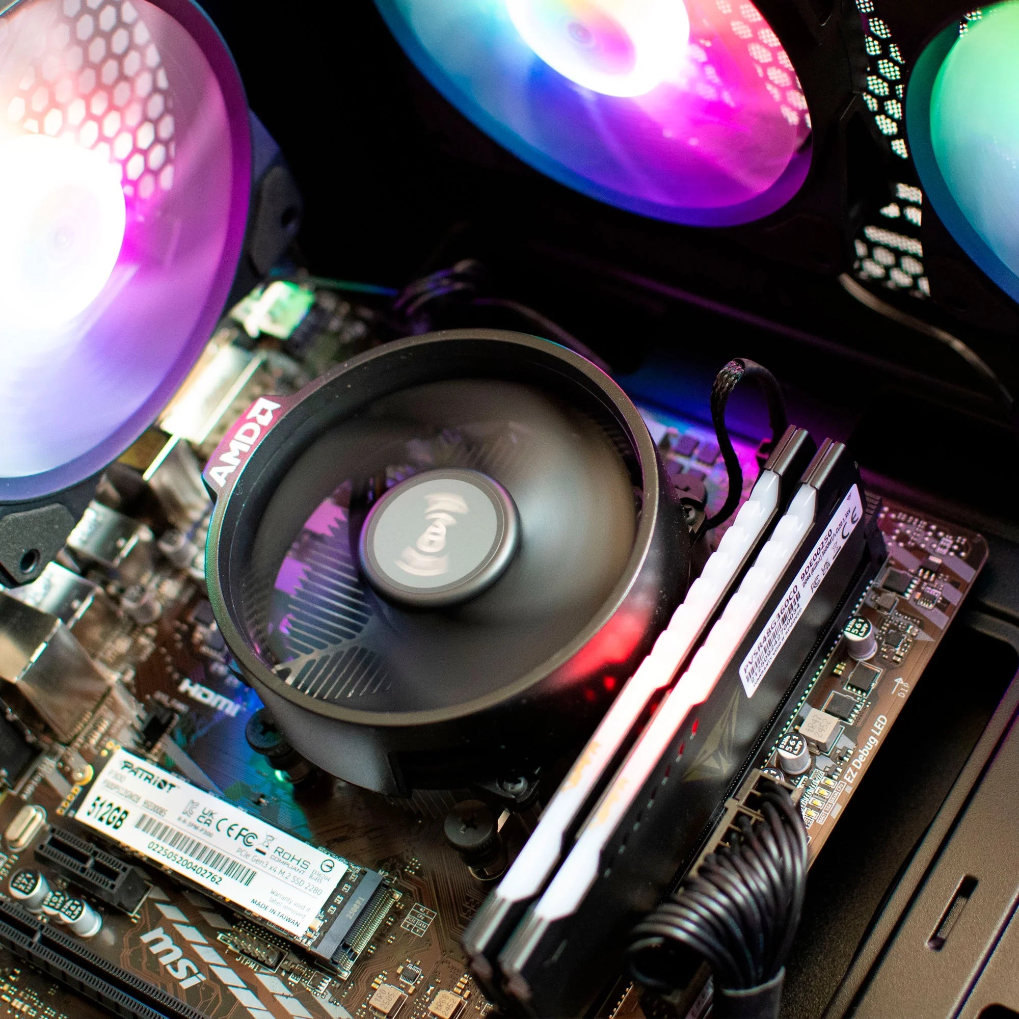 PC - AMD Ryzen 5 5600G, 16 Gb DDR4 3600, 512 Gb M2 Nvme SSD, RGB Fans, W11