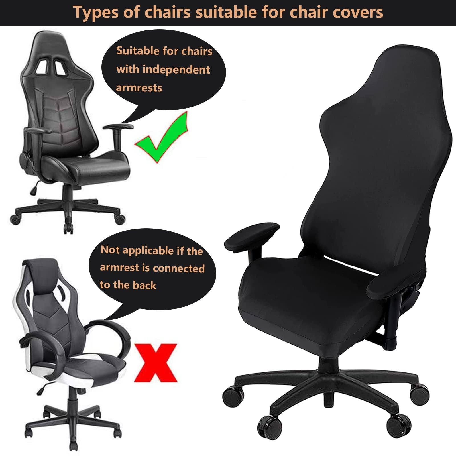 Gaming Chair Cover-Gaming Chair Seat Cover 4Pc/Set Gaming Chair Covers