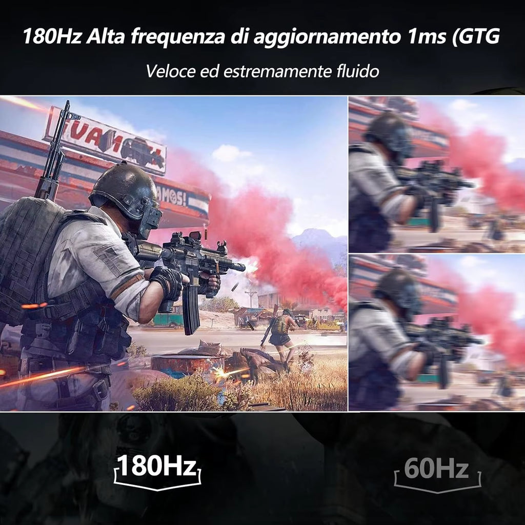 24Inch 180Hz Gaming Monitor 1K FHD Computer Display 1Ms Response Time Eye Care Screen LCD Support HDR G-Sync VESA