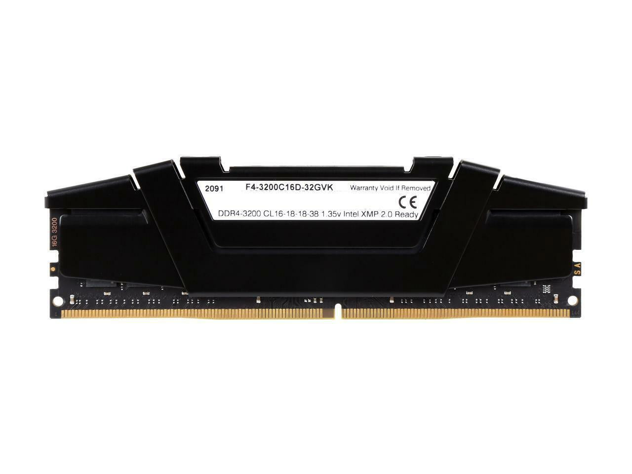 G.SKILL Ripjaws V Series 16GB 288-Pin PC RAM DDR4 3200 (PC4 25600) Desktop Memor