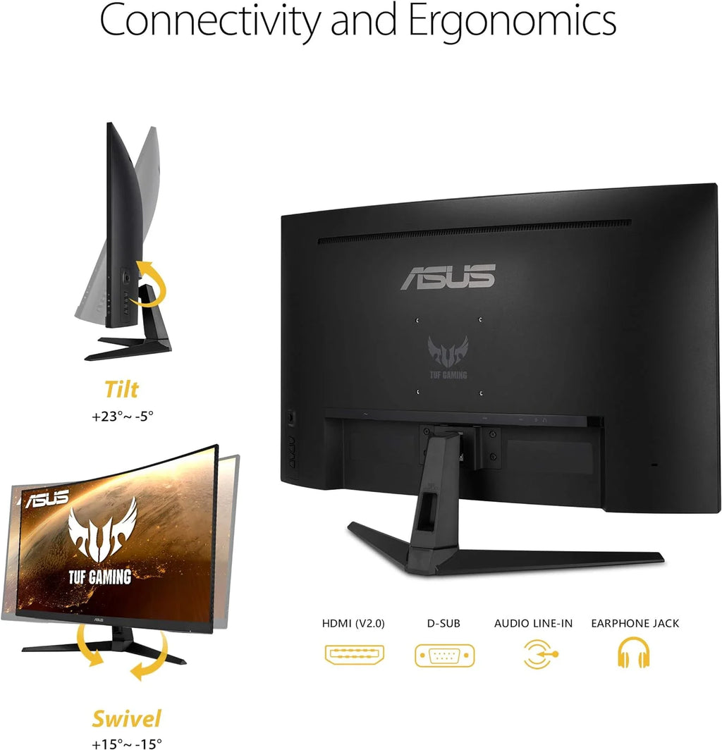 TUF 32" ‎1920 X 1080 LED Gaming Monitor, Black, VG328H1B