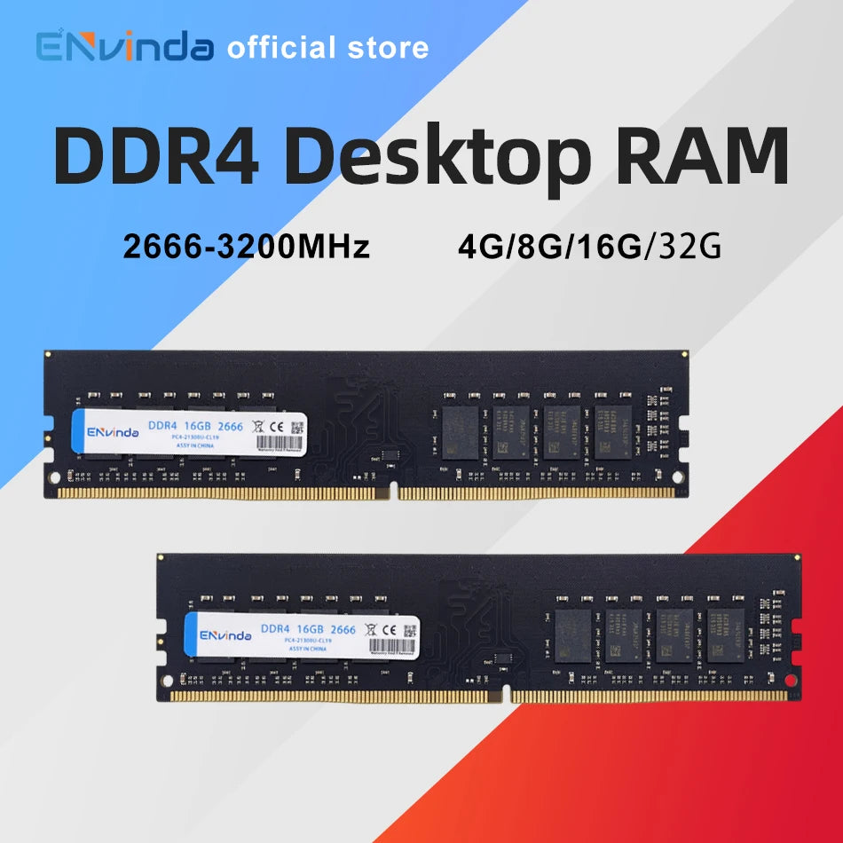 DDR4 PC RAM Memoria 8GB 16GB 3200Mhz DIMM Desktop Computer Memory Rams No Support AMD Motherboard