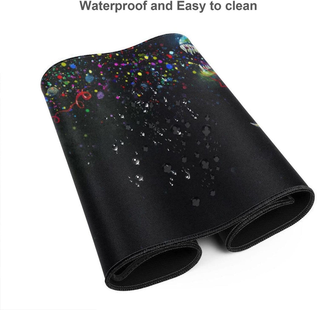 Watercolor Dinosaur Gaming Mouse Pad, Long Extended XL Mousepad Desk Pad Stitched Edges, 31.5'' X 11.8''