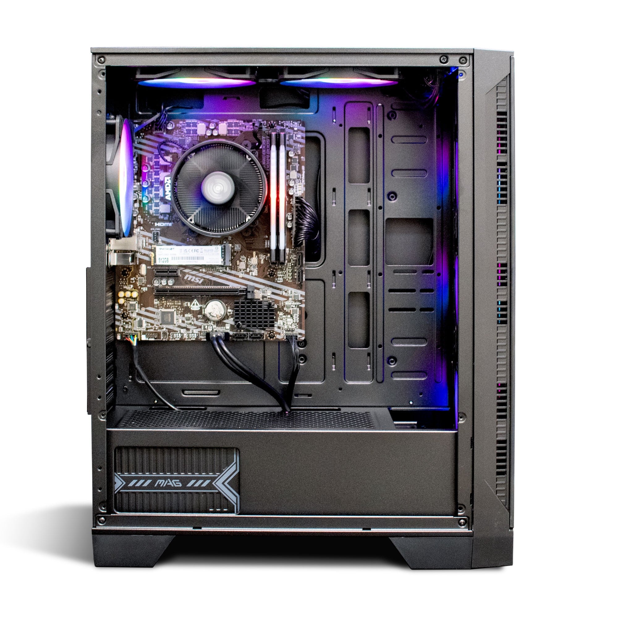 PC - AMD Ryzen 5 5600G, 16 Gb DDR4 3600, 512 Gb M2 Nvme SSD, RGB Fans, W11