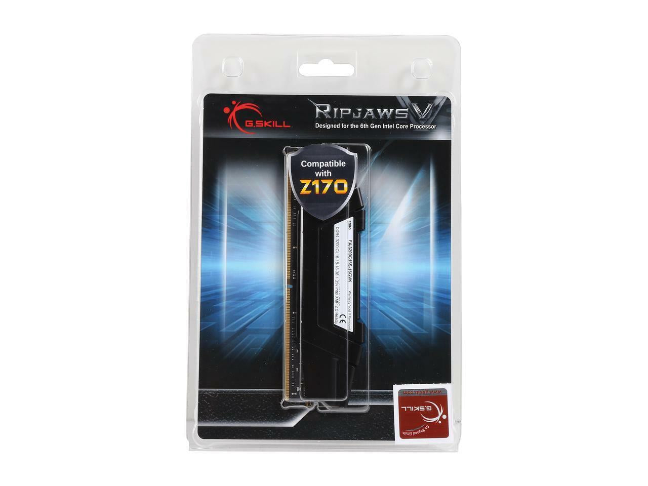 G.SKILL Ripjaws V Series 16GB 288-Pin PC RAM DDR4 3200 (PC4 25600) Desktop Memor