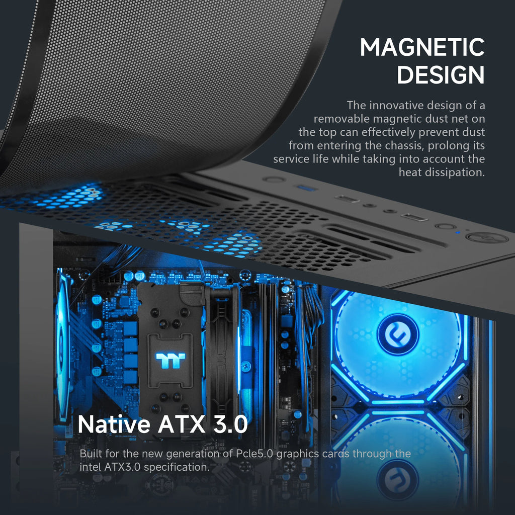 Gaming PC AMD Ryzen 7 5700G 16GB RAM 1TB SSD 6RGB Fans PC Gaming Black