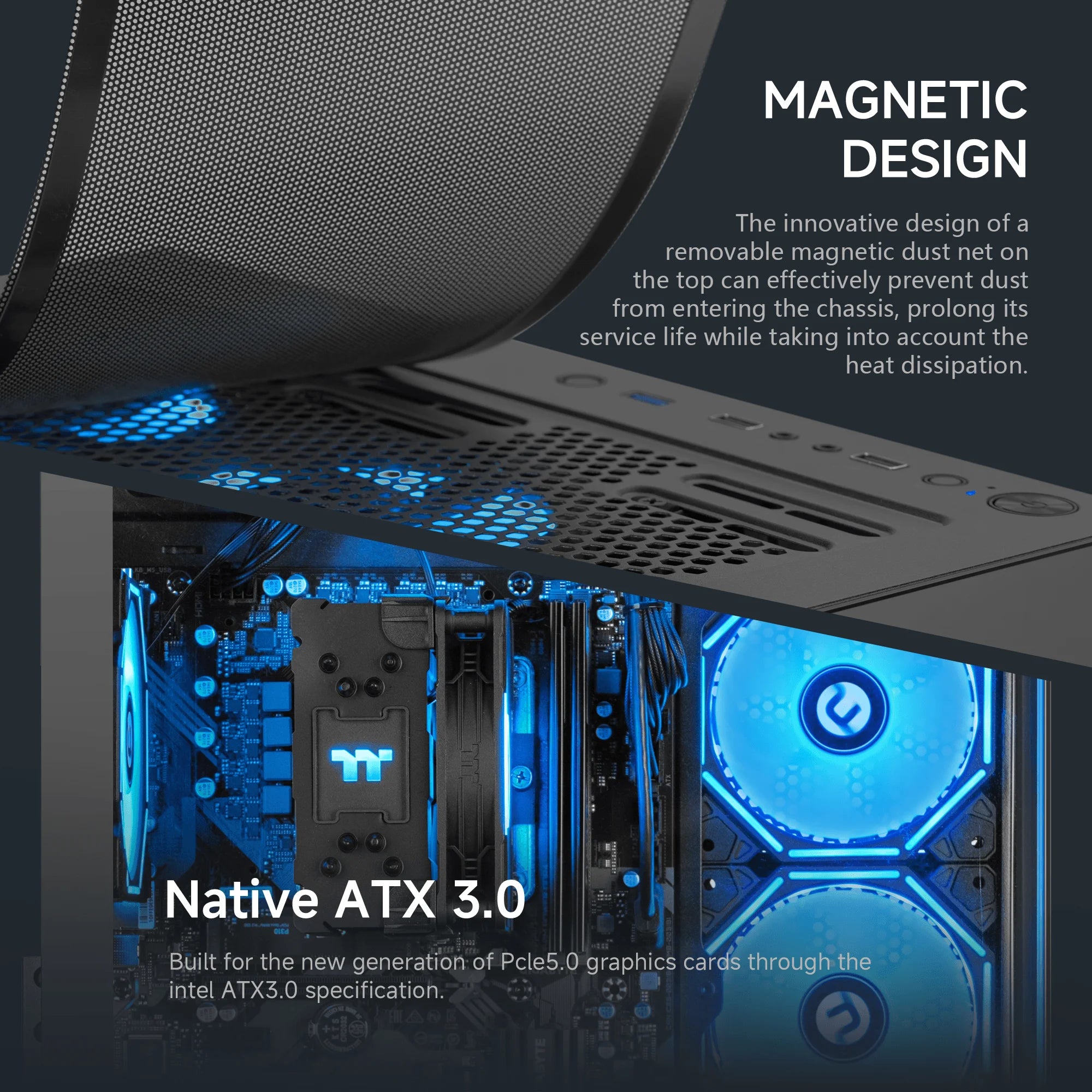 Gaming PC AMD Ryzen 7 5700G 16GB RAM 1TB SSD 6RGB Fans PC Gaming Black