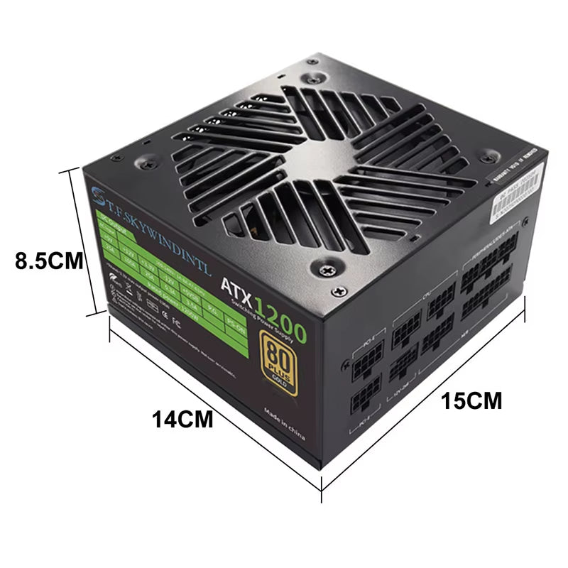 PCIE 5.0 1200W PC Power Supply Full Modular PSU for Power Source 1200W WATT Power Supply ATX PC PSU GPU Gaming Graphics