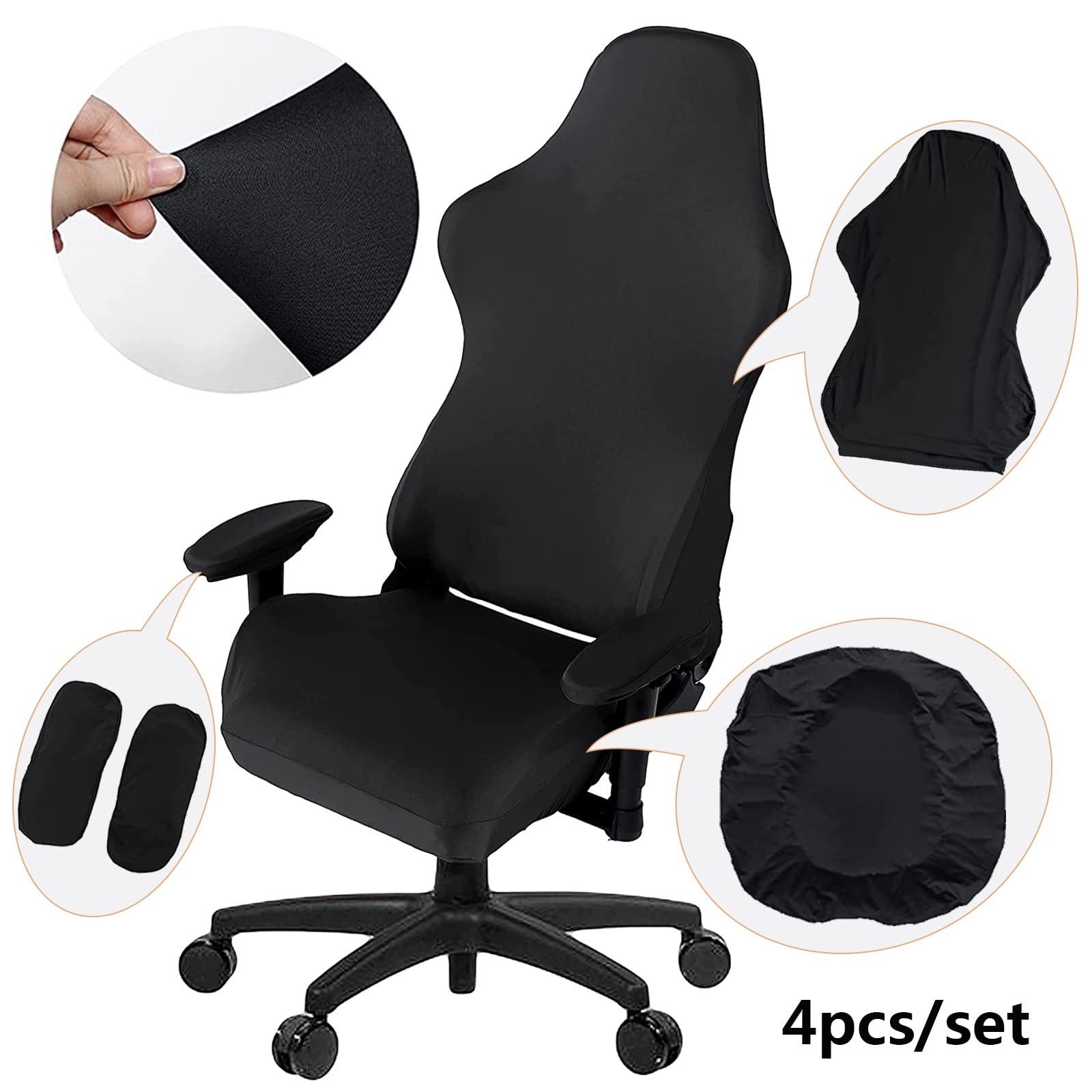 Gaming Chair Cover-Gaming Chair Seat Cover 4Pc/Set Gaming Chair Covers