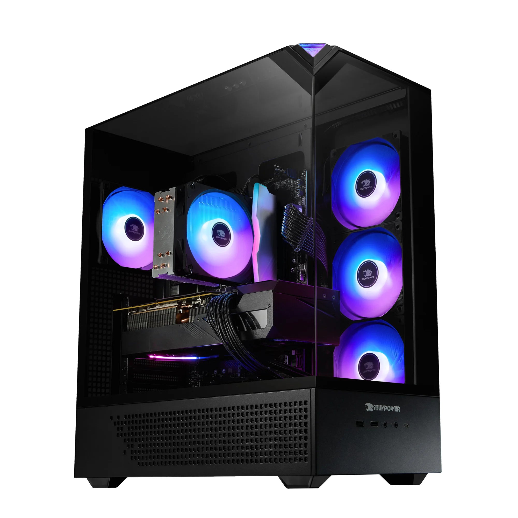 Element Black Gaming PC Desktop Computer Intel Core I5 14400F, NVIDIA Geforce RTX 5060Ti 8GB, 16GB RAM, 1TB SSD, Windows 11 Home