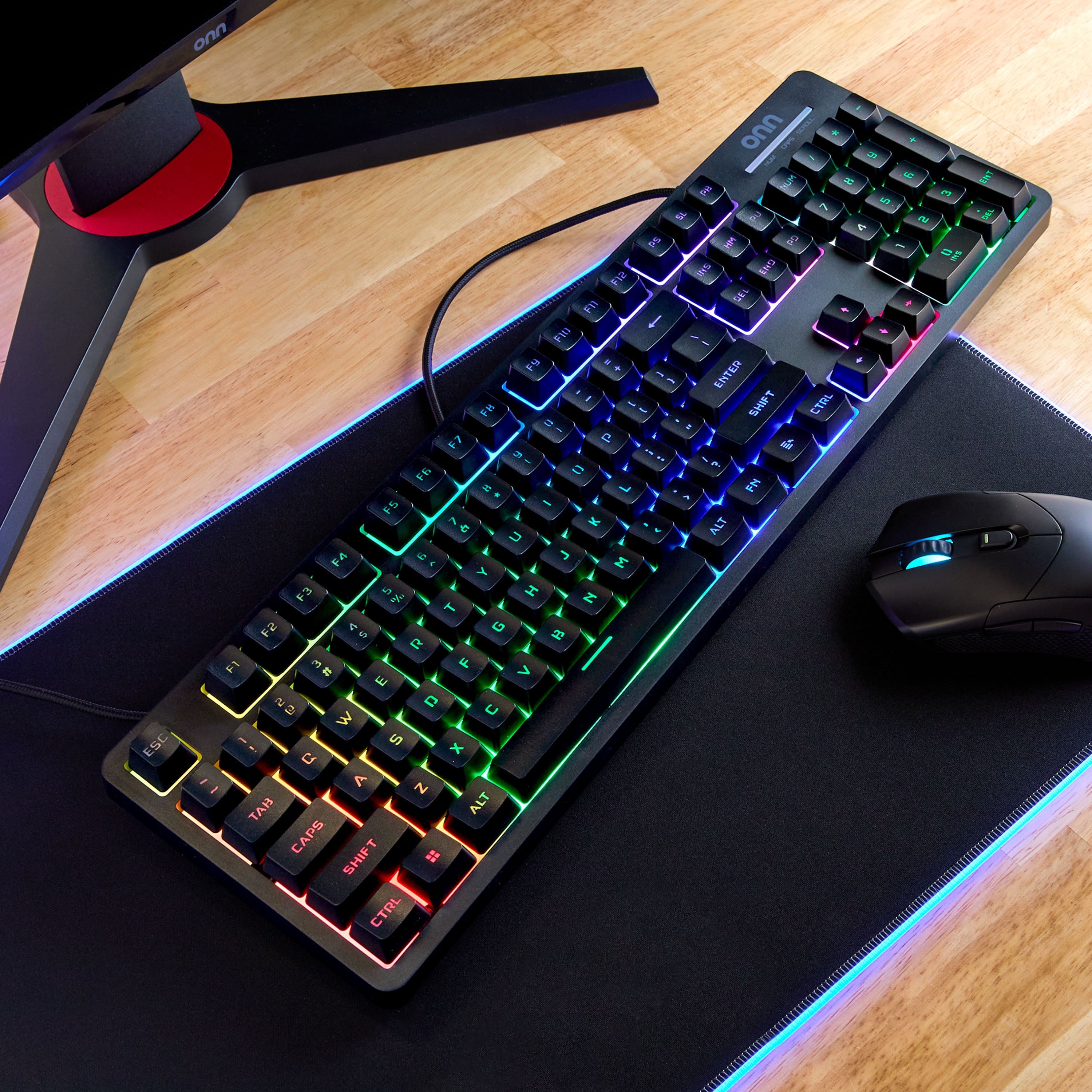 Wired LED Gaming Keyboard, Backlit, Gray