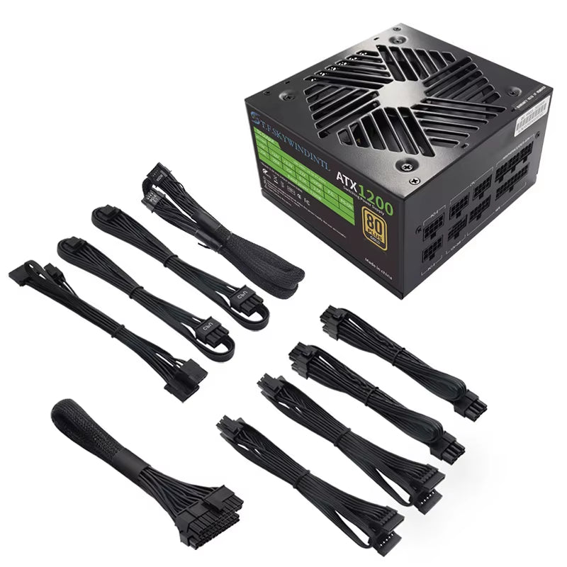PCIE 5.0 1200W PC Power Supply Full Modular PSU for Power Source 1200W WATT Power Supply ATX PC PSU GPU Gaming Graphics