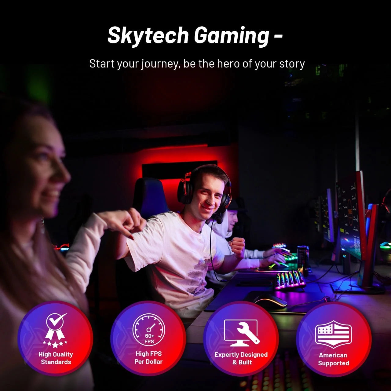 Skytech Archangel Gaming PC Desktop AMD Ryzen 5 7600 NVIDIA Geforce RTX 5060 1TB Nvme SSD 32GB DDR5 RAM Windows 11
