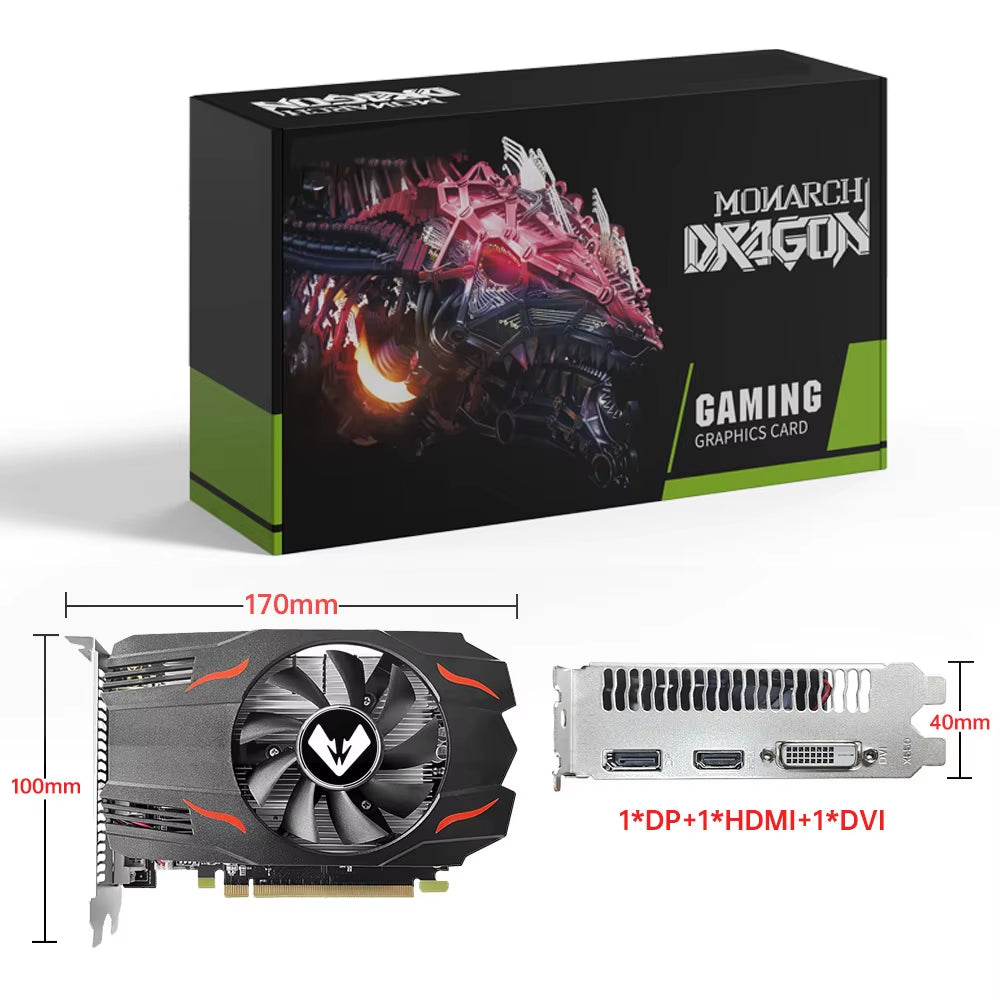 Original AMD GPU Radeon RX 550 4G Graphics Card GDDR5 14Nm DP DVI 128Bit Gaming Video GPU Card for Desktop Computer Combo