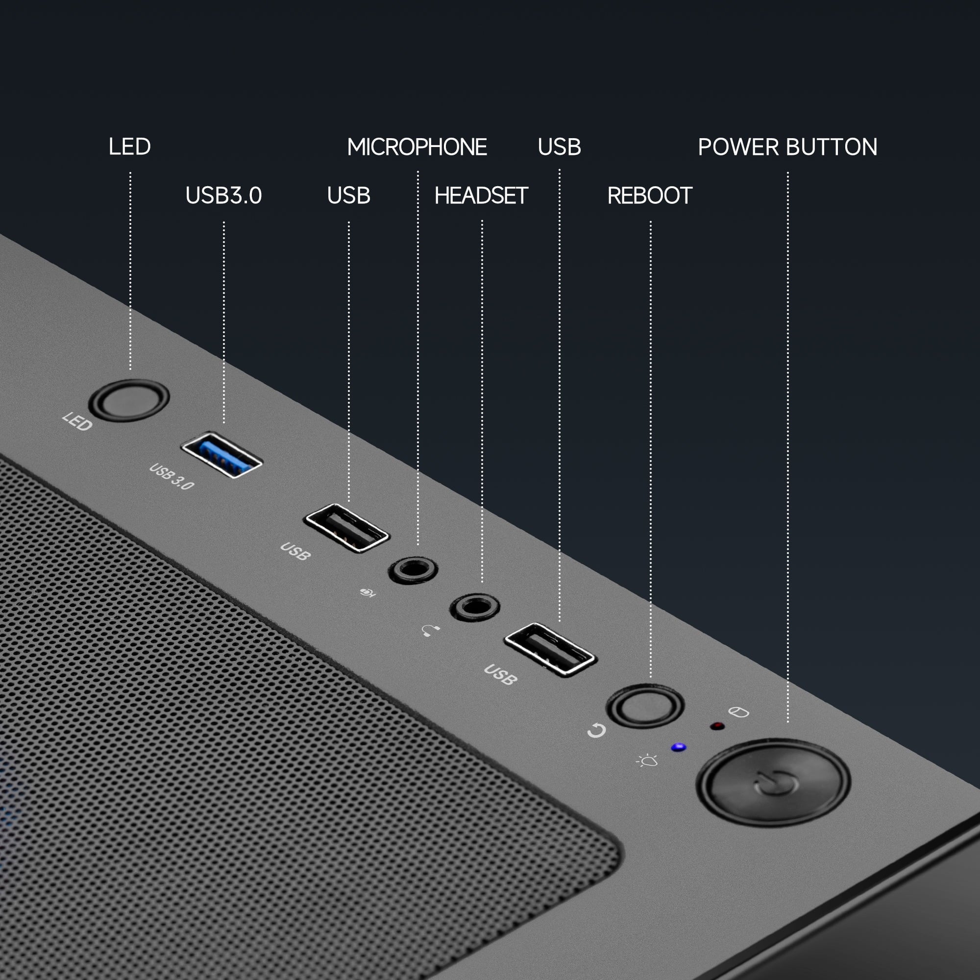 Gaming PC AMD Ryzen 7 5700G 16GB RAM 1TB SSD 6RGB Fans PC Gaming Black