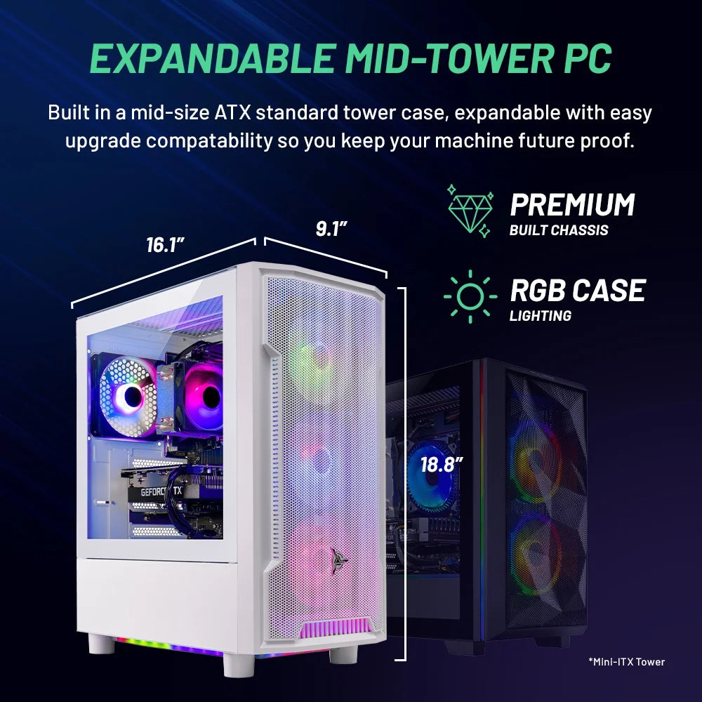 Skytech Archangel Gaming PC Desktop AMD Ryzen 5 7600 NVIDIA Geforce RTX 5060 1TB Nvme SSD 32GB DDR5 RAM Windows 11